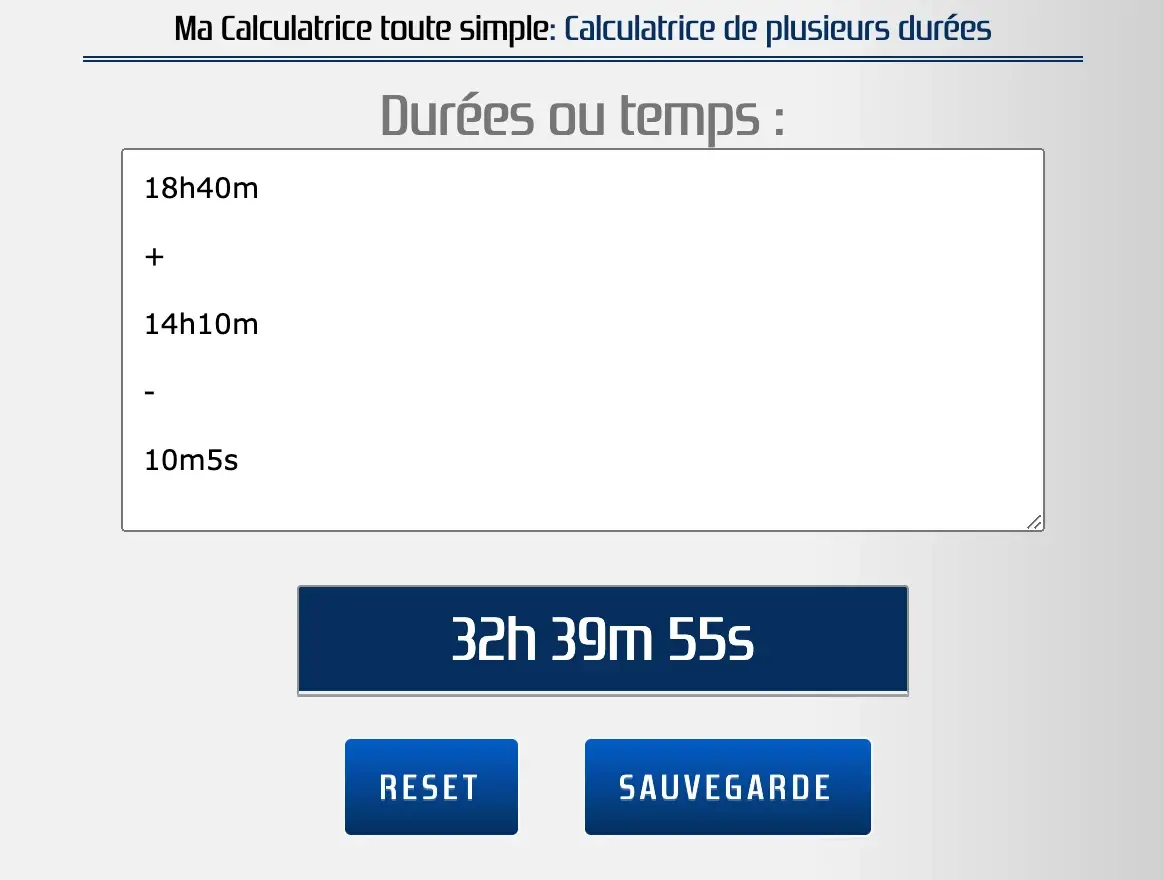 Additions de plusieurs temps