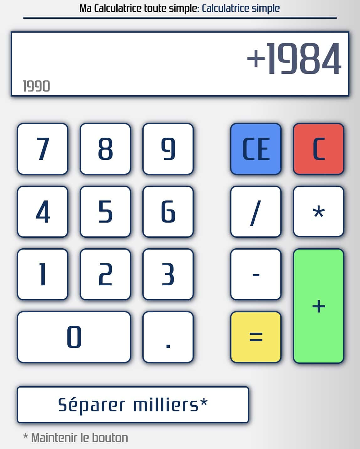 Calculatrice en ligne gratuite