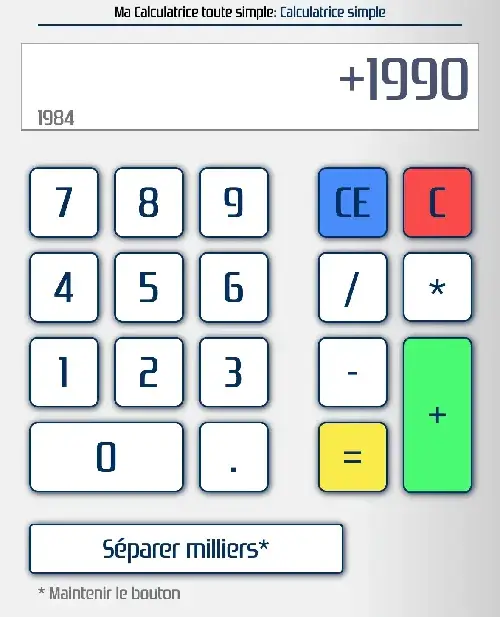 Calculatrice en ligne et gratuite