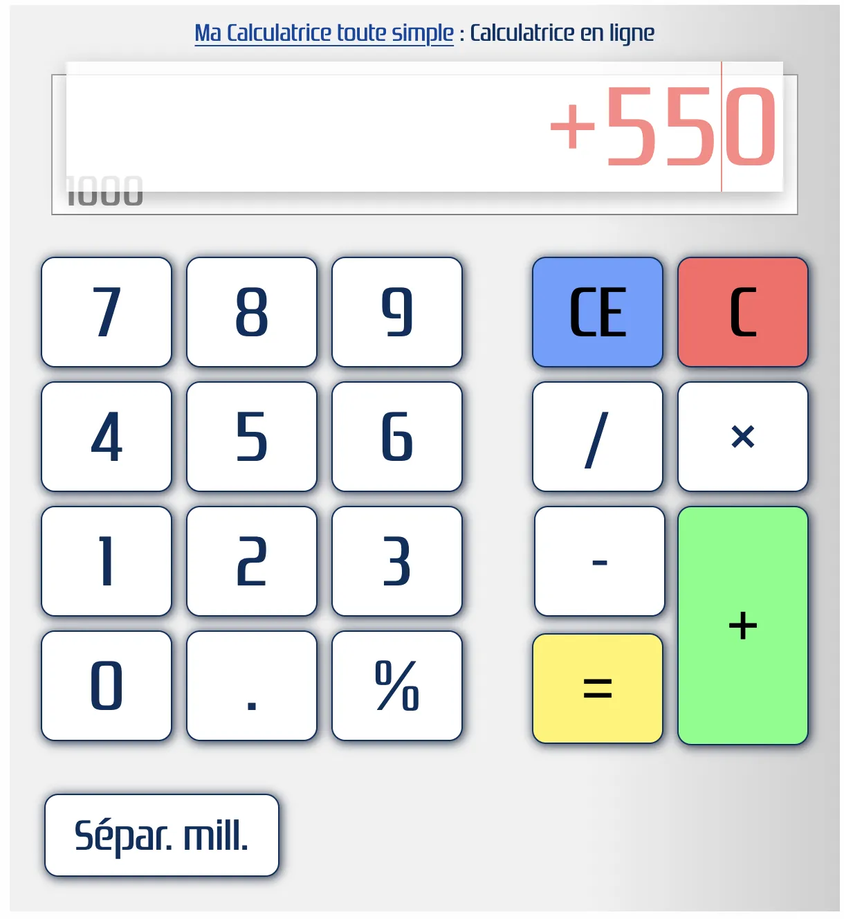 Calculatrice ou calculette