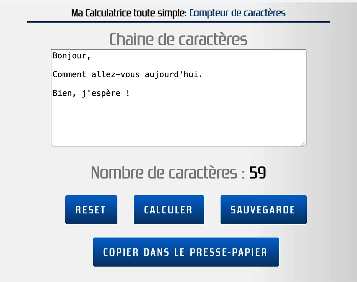 Compter chaîne de caractères