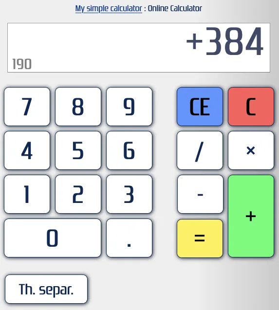 Basic Online Calculator