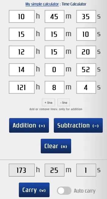 Add multiple time rows at once