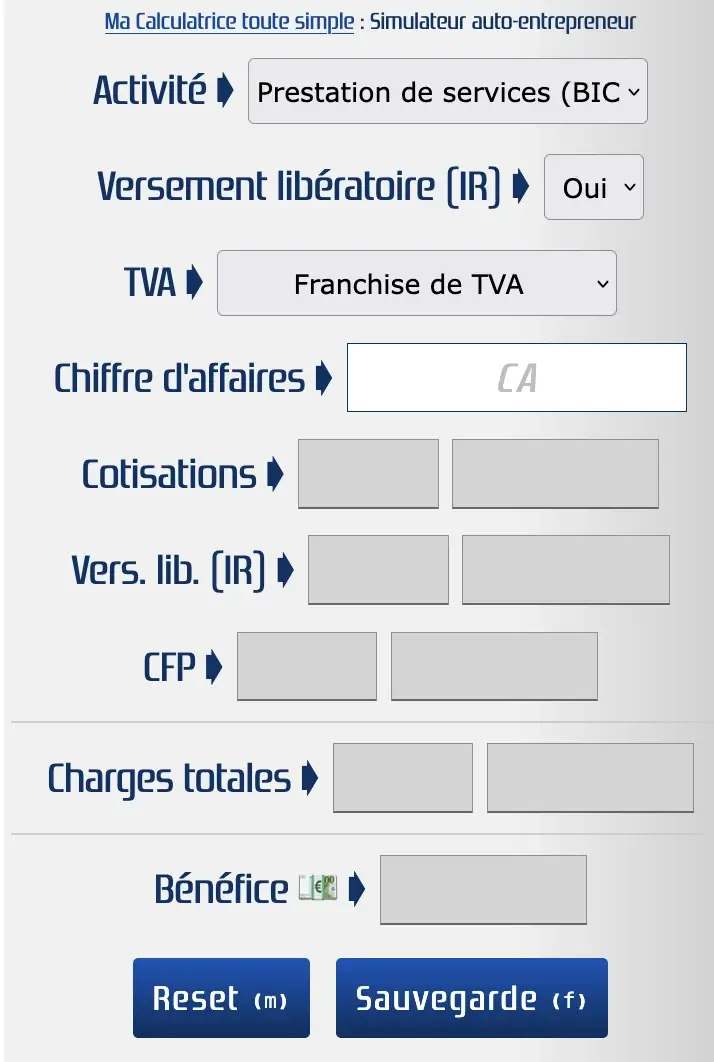 Simulateur auto-entrepreneur