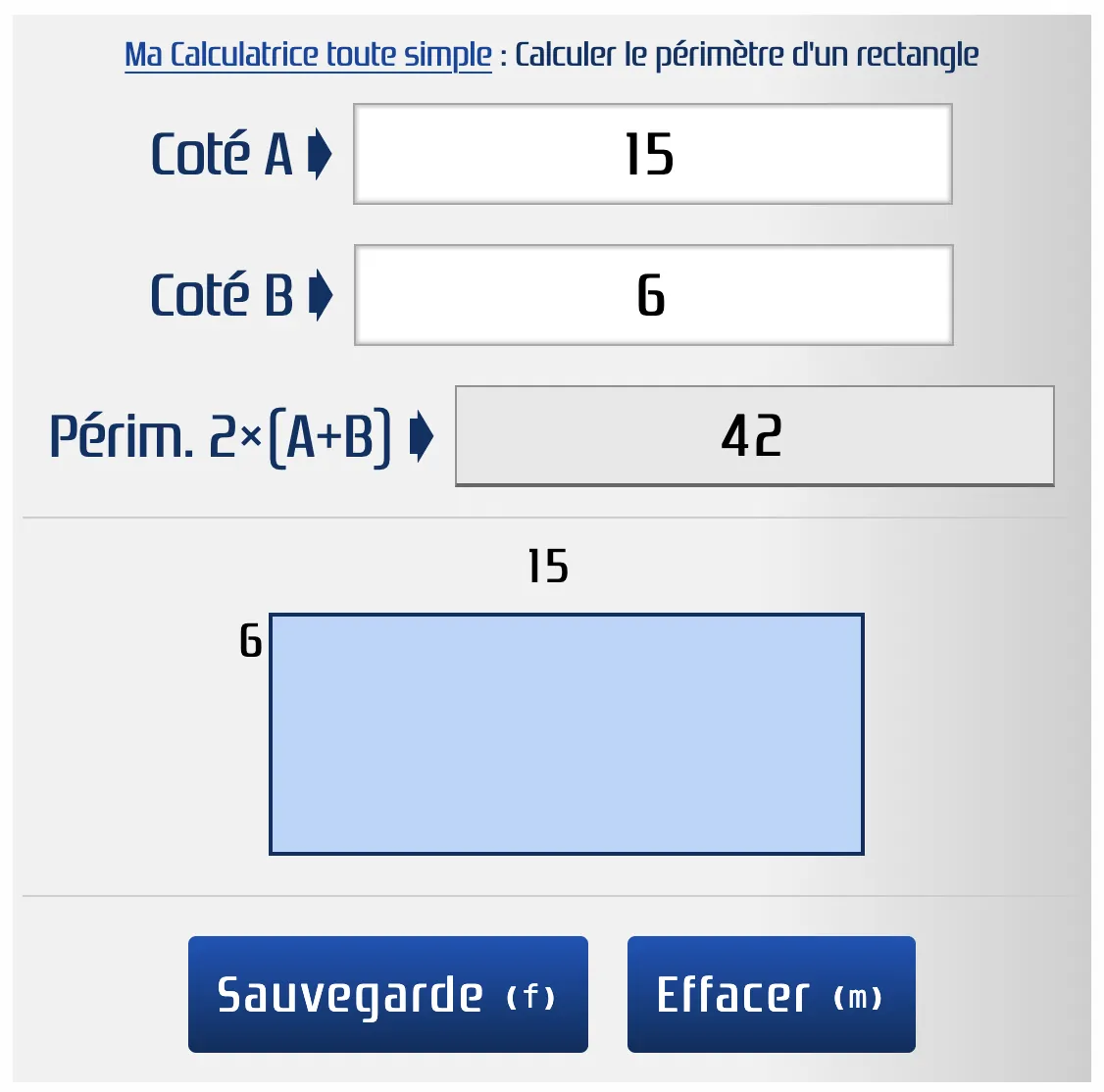 Calculer le périmètre d'un rectangle
