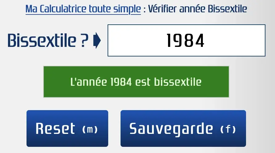 L'année 1984 est une année bissextile