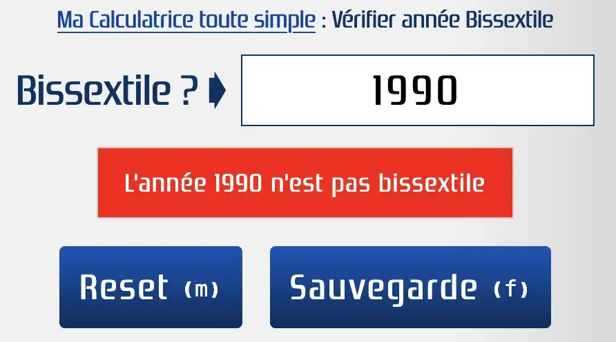 L'année 1990 n'est pas une année bissextile