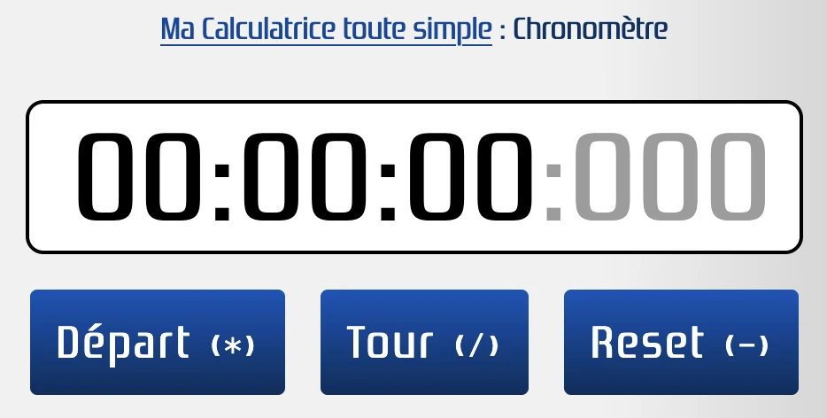 Chronomètre en ligne éteint