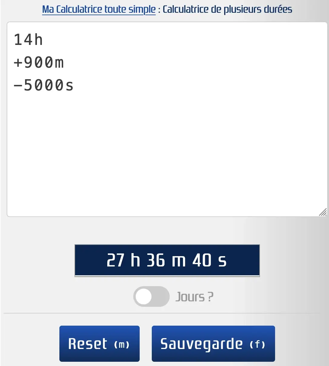 Plusieurs espaces insérés dans la calculatrice