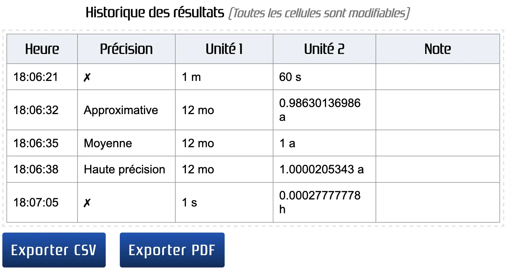 Convertir du temps avec plusieurs unités (années, mois, secondes...)